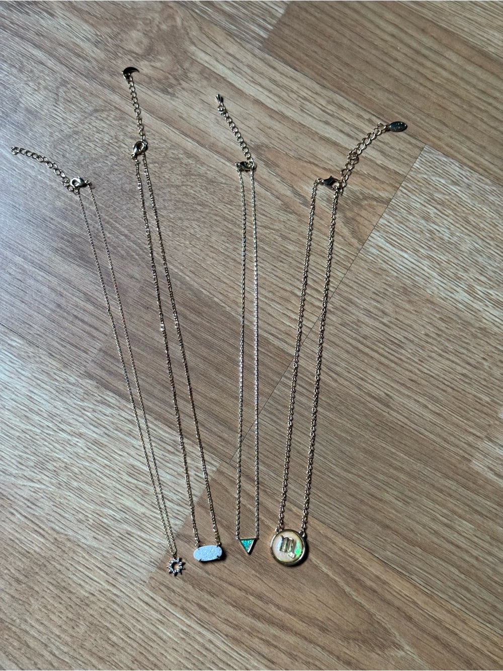 Gold-Tone Layered Pendant Necklace Set in Gold